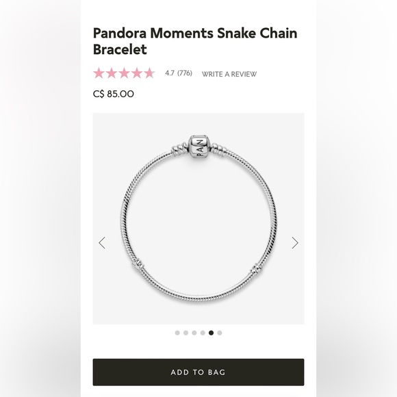 Sterling Silver Pandora Charm Bracelet W/ Princess Charm👑 - Picture 9 of 12